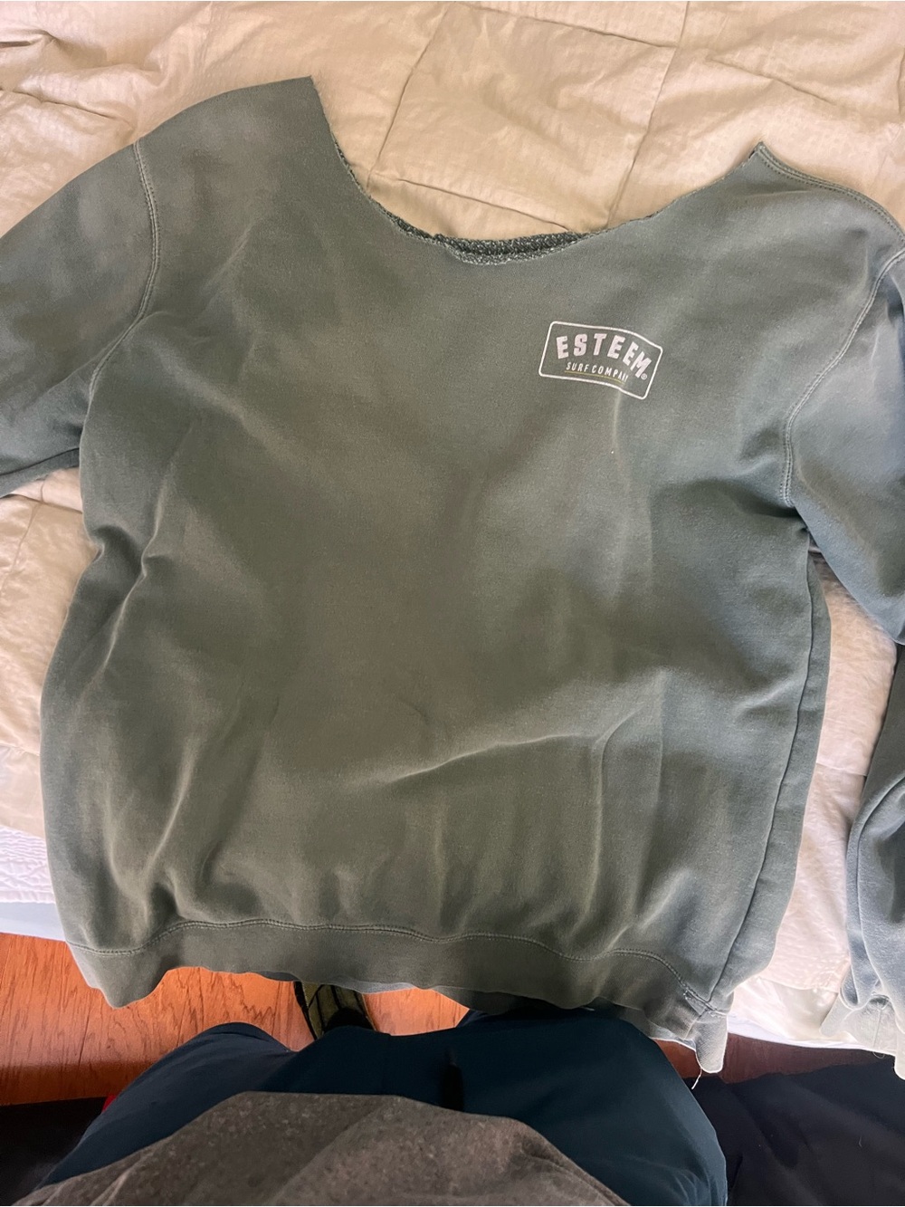 Olive Green Women's Crewneck Sweatshirt
